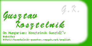 gusztav kosztelnik business card
